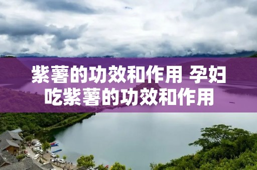 紫薯的功效和作用 孕妇吃紫薯的功效和作用