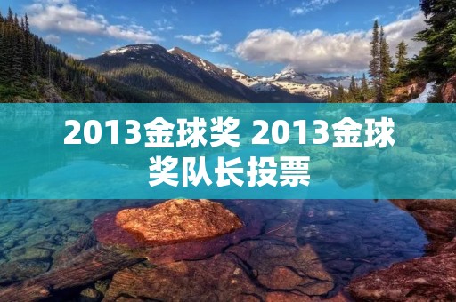 2013金球奖 2013金球奖队长投票