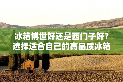 冰箱博世好还是西门子好？选择适合自己的高品质冰箱