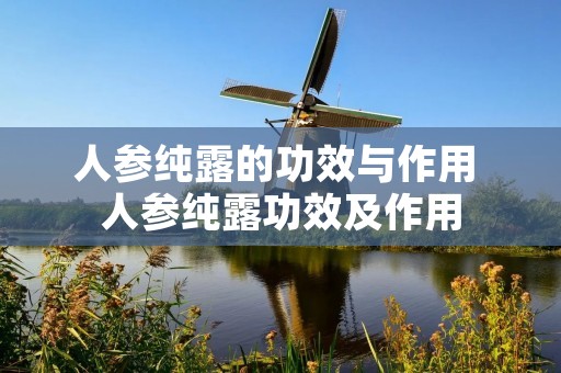 人参纯露的功效与作用 人参纯露功效及作用