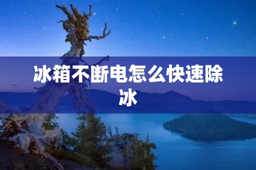 冰箱不断电怎么快速除冰