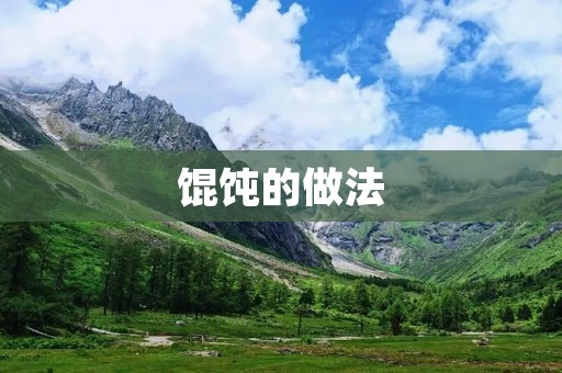 馄饨的做法：传统美味，口感细腻
