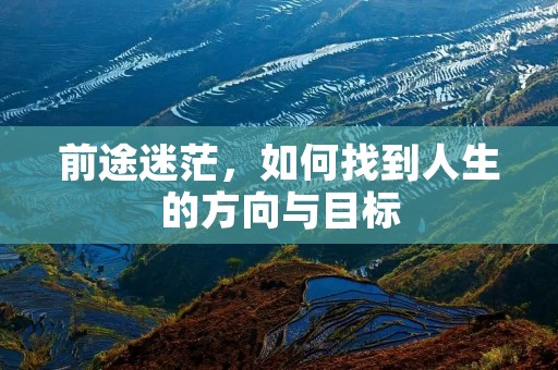 前途迷茫,如何找到人生的方向与目标