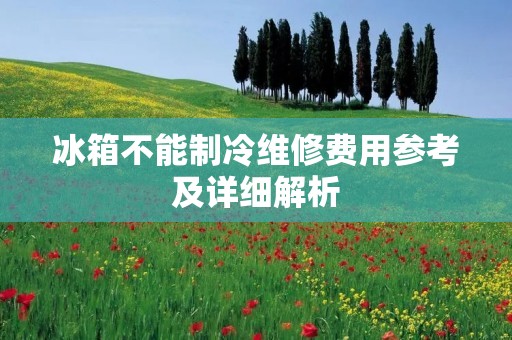 冰箱不能制冷维修费用参考及详细解析 冰箱不能制冷维修费用参考及详细解析