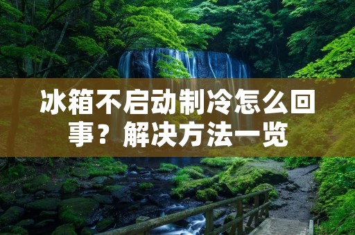冰箱不启动制冷怎么回事?解决方法一览 冰箱不启动制冷怎么回事?解决方法一览
