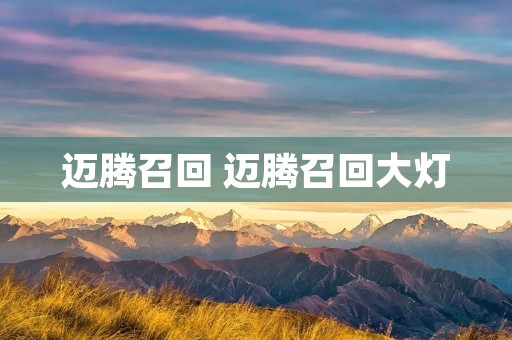 迈腾召回 迈腾召回大灯
