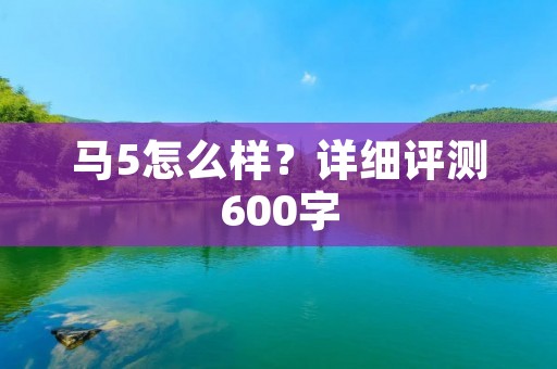 马5怎么样?详细评测600字 马5怎么样?详细评测600字