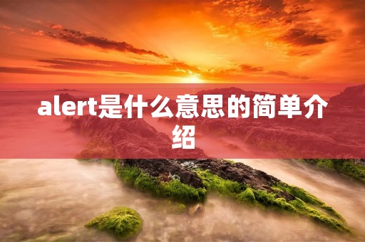 alert是什么意思的简单介绍