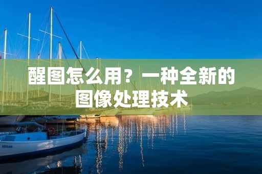 醒图怎么用?一种全新的图像处理技术