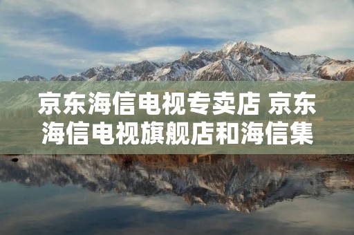 京东海信电视专卖店 京东海信电视旗舰店和海信集团官方旗舰店一样吗