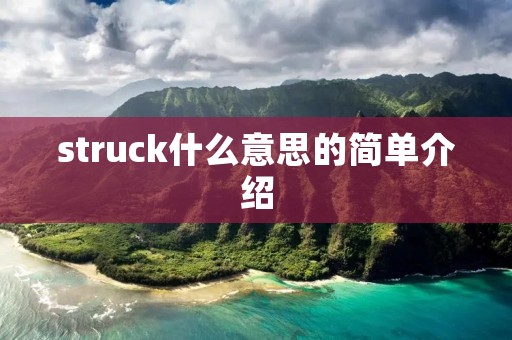 struck什么意思的简单介绍 struck什么意思的简单介绍