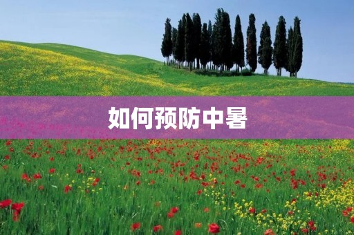 如何预防中暑