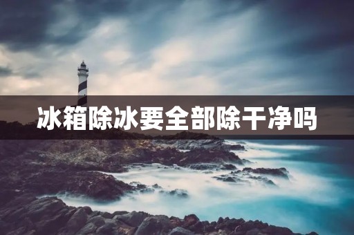 冰箱除冰要全部除干净吗：保持冰箱清洁是关键