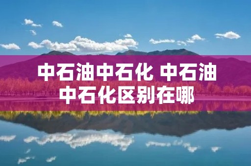 中石油中石化 中石油中石化区别在哪 中石油中石化 中石油中石化区别在哪