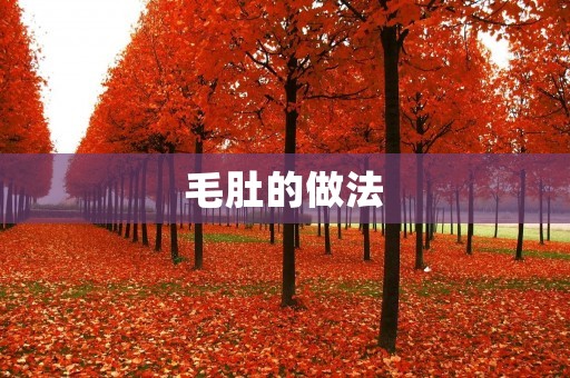 毛肚的做法:美味麻辣的火锅必备佳品 毛肚的做法:美味麻辣的火锅必备佳品