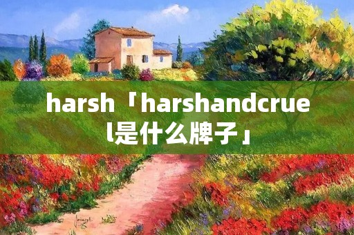 harsh「harshandcruel是什么牌子」