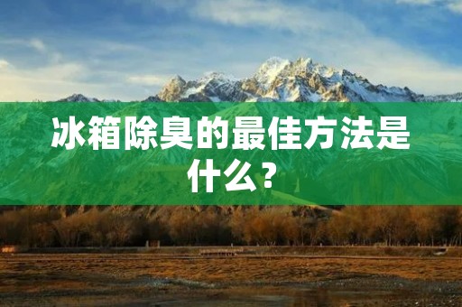 冰箱除臭的最佳方法是什么？