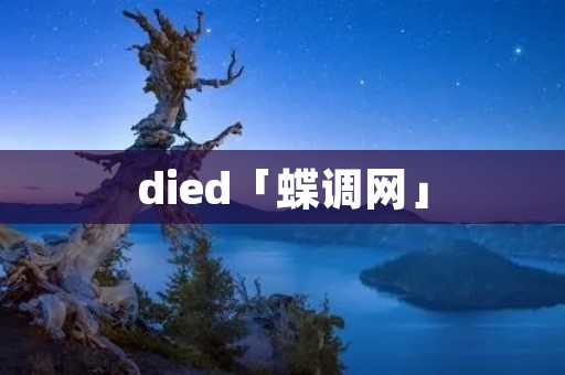died「蝶调网」