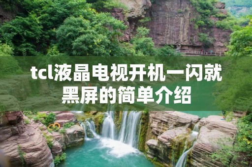 tcl液晶电视开机一闪就黑屏的简单介绍