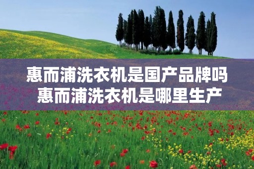 惠而浦洗衣机是国产品牌吗 惠而浦洗衣机是哪里生产的质量怎么样