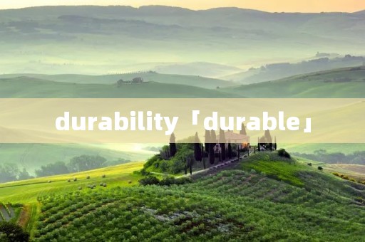 durability「durable」 durability「durable」