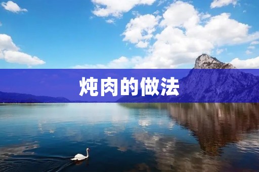 炖肉的做法:美味佳肴让你回味无穷 炖肉的做法:美味佳肴让你回味无穷