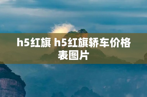 h5红旗 h5红旗轿车价格表图片 h5红旗 h5红旗轿车价格表图片