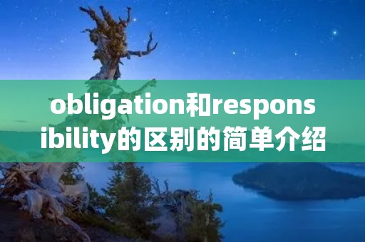 obligation和responsibility的区别的简单介绍 obligation和responsibility的区别的简单介绍