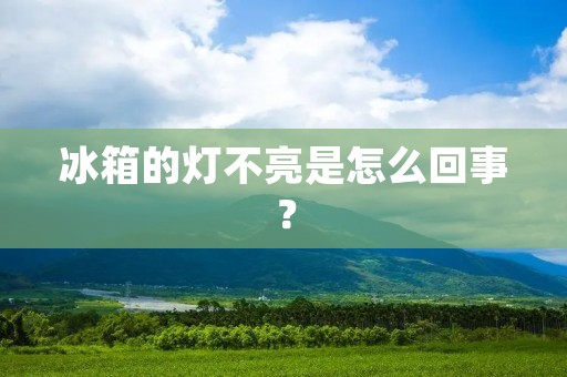 冰箱的灯不亮是怎么回事? 冰箱的灯不亮是怎么回事?