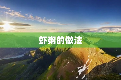 虾粥的做法：鲜美细腻的海鲜粥