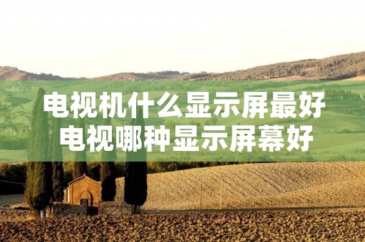 电视机什么显示屏最好 电视哪种显示屏幕好
