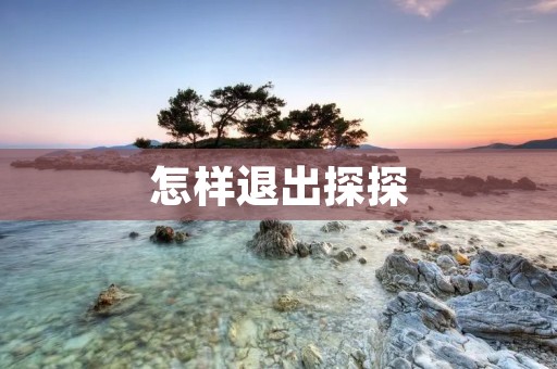 怎样退出探探:告别单身,重拾自由