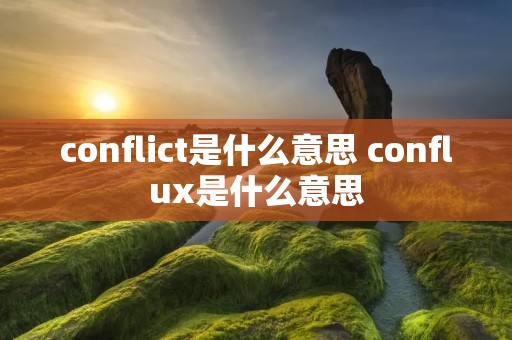 conflict是什么意思 conflux是什么意思