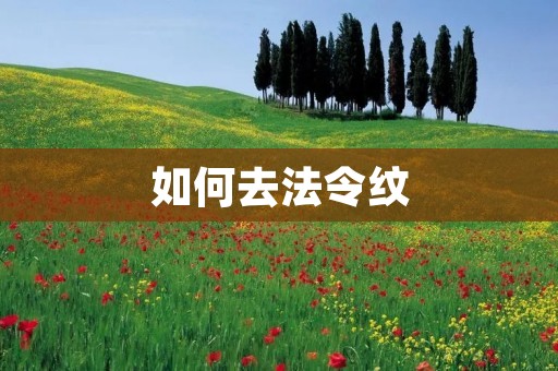 如何去法令纹