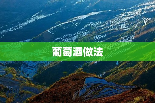 葡萄酒做法:品味美妙的酿造过程 葡萄酒做法:品味美妙的酿造过程