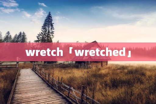 wretch「wretched」