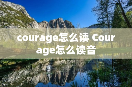 courage怎么读 Courage怎么读音