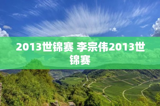 2013世锦赛 李宗伟2013世锦赛 2013世锦赛 李宗伟2013世锦赛