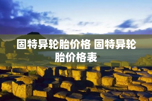 固特异轮胎价格 固特异轮胎价格表