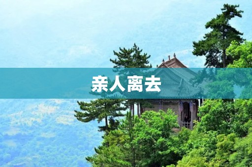 亲人离去:永远的别离