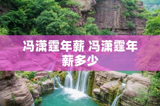 冯潇霆年薪 冯潇霆年薪多少