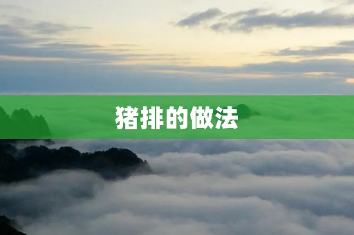 猪排的做法：美味炸猪排的制作秘笈
