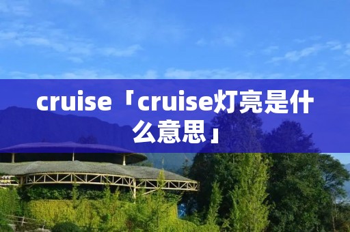 cruise「cruise灯亮是什么意思」