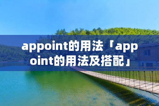appoint的用法「appoint的用法及搭配」