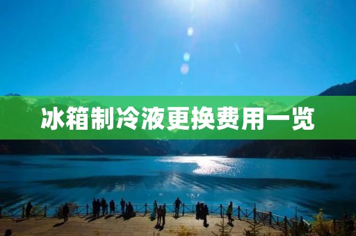 冰箱制冷液更换费用一览:了解维修成本,为您的冰箱保驾护航