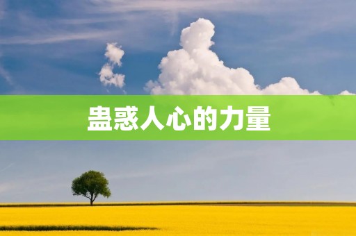 蛊惑人心的力量：如何识破和抵御心理操纵术