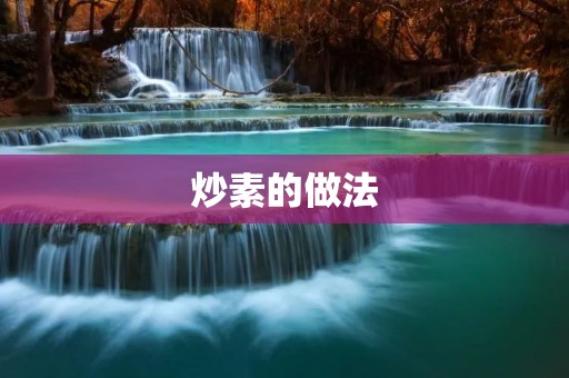 炒素的做法：享受素食的美味
