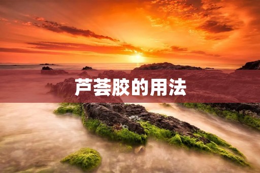 芦荟胶的用法