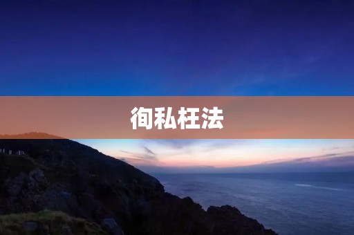 徇私枉法：严肃执法底线的重要性