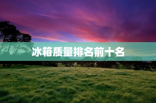 冰箱质量排名前十名：品质保证与创新设计